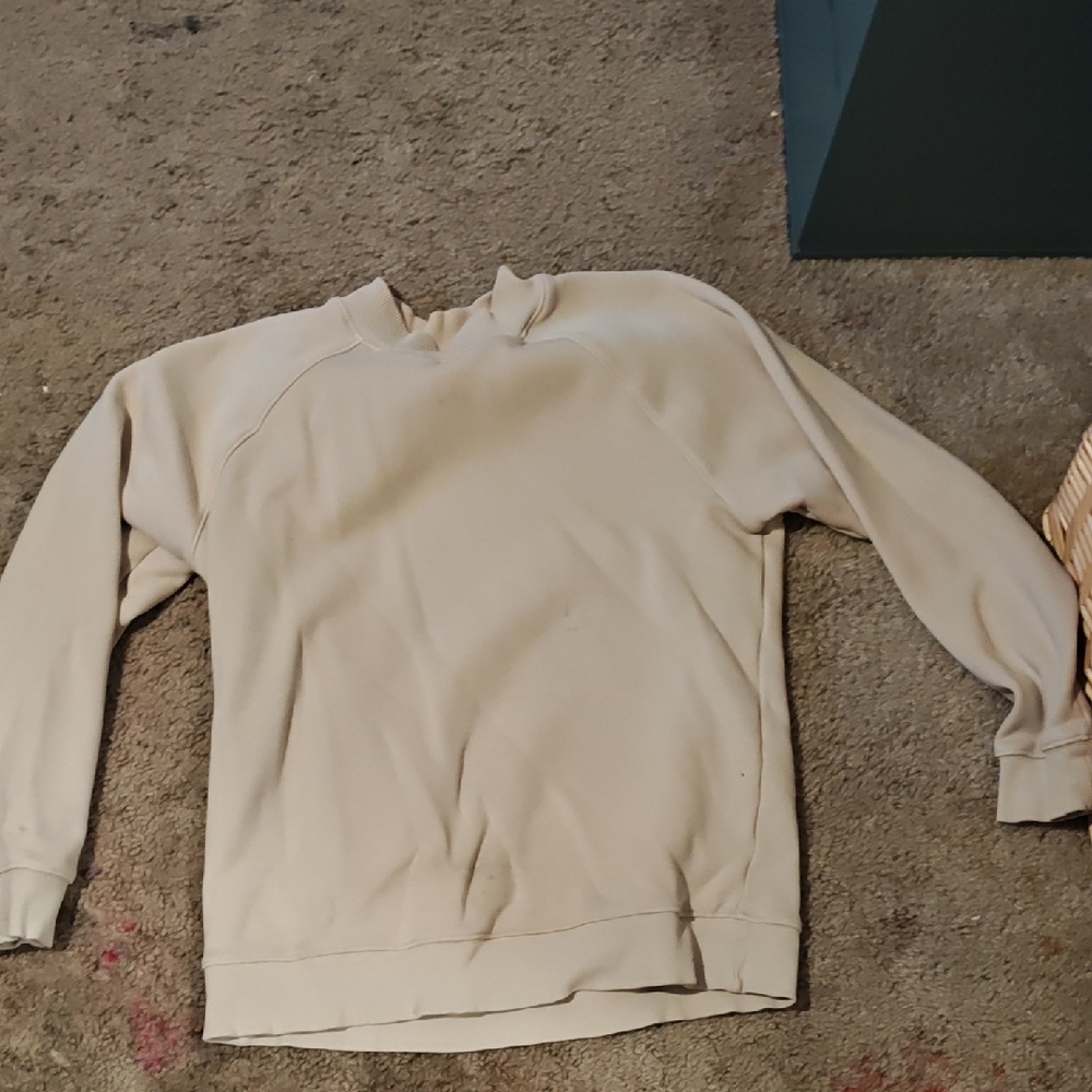 Fabletics Women's Beige Crewneck Sweater